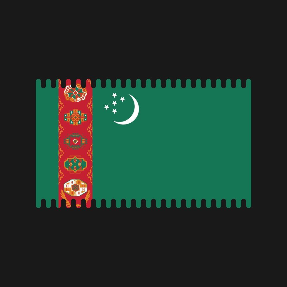 vector de bandera de turkmenistán. bandera nacional