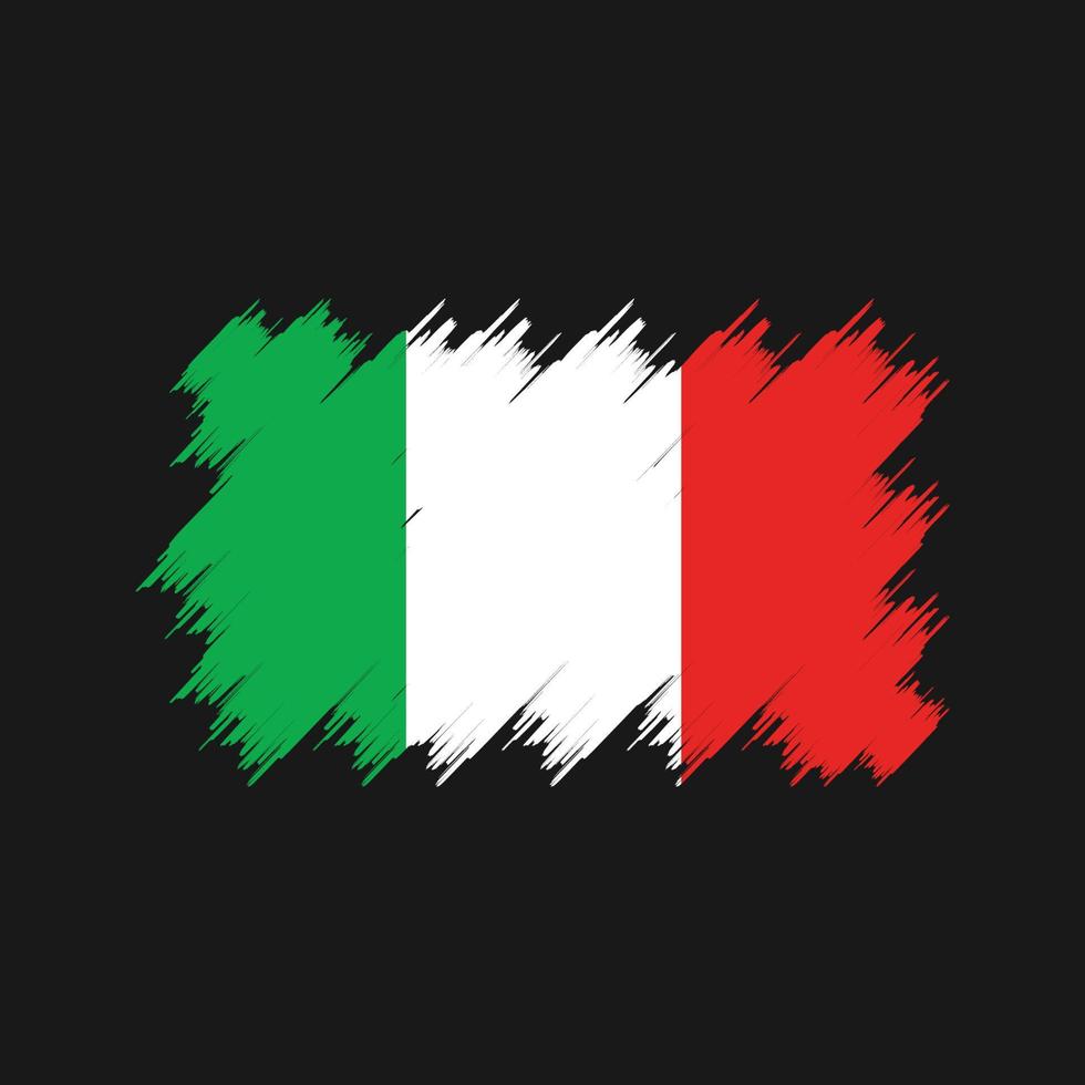 Italy Flag Brush. National Flag vector