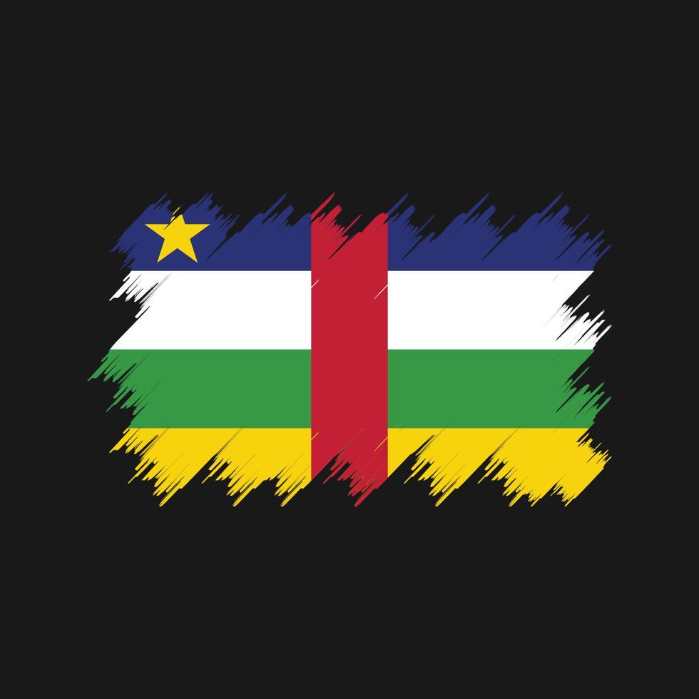 pincel de bandera centroafricana. bandera nacional vector