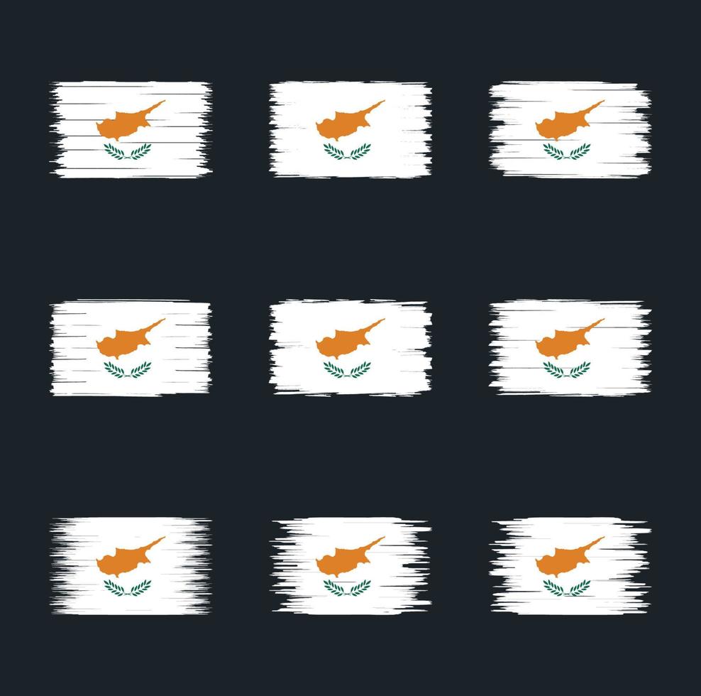 Cyprus Flag Brush. National Flag vector