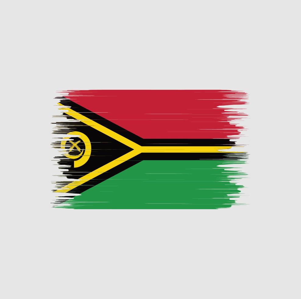 pincel de bandera de vanuatu. bandera nacional vector