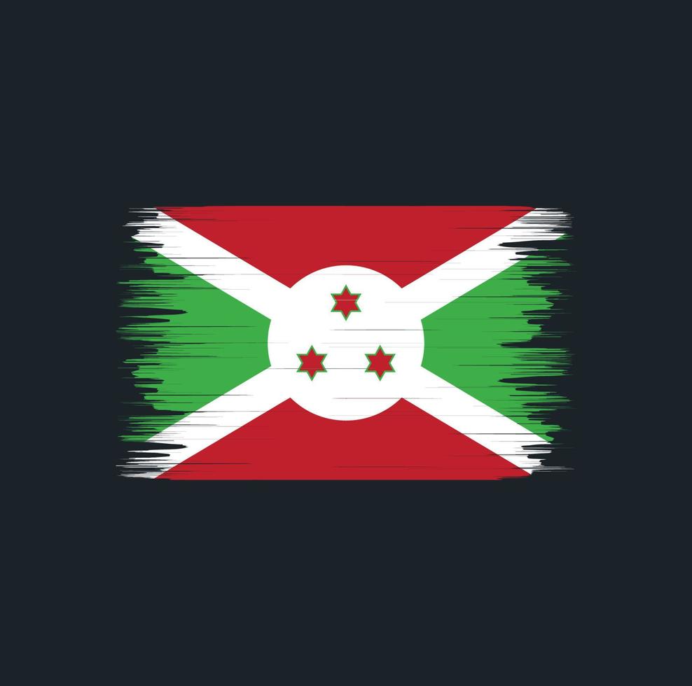 Burundi Flag Brush. National Flag vector