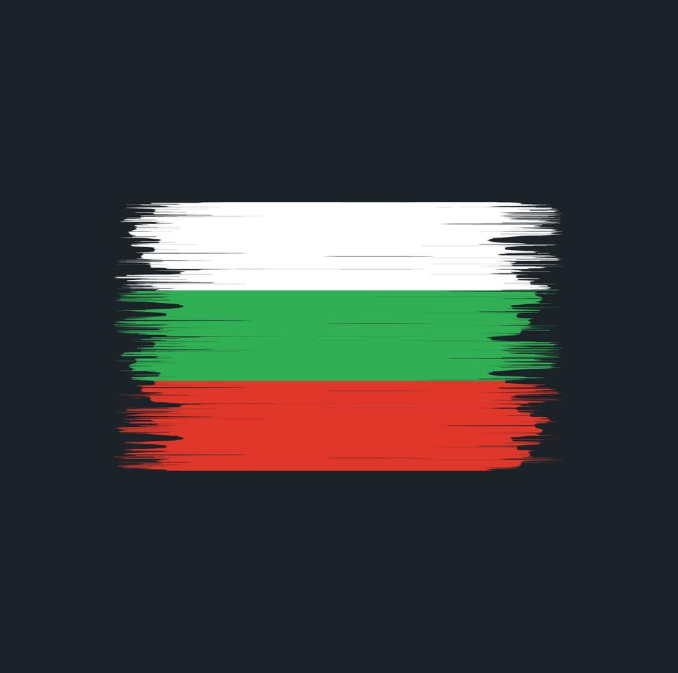 Bulgaria Flag Brush. National Flag vector