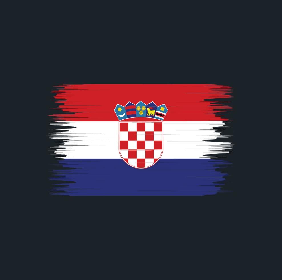 Croatia Flag Brush. National Flag vector