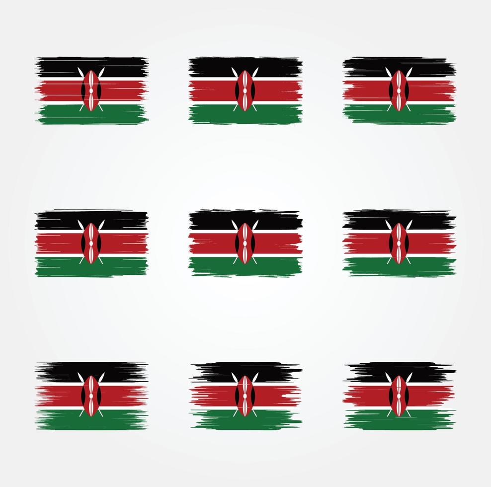 Kenya Flag Brush. National Flag vector