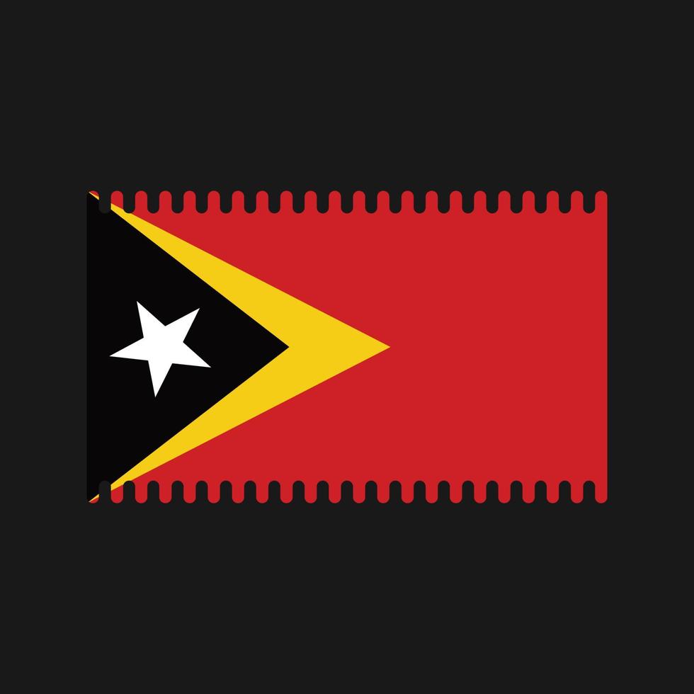 vector de la bandera de timor oriental. bandera nacional