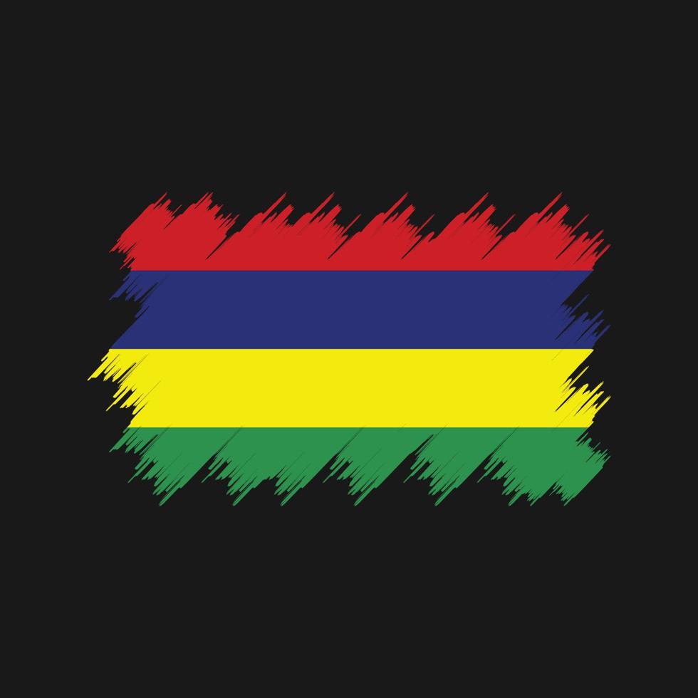 Mauritius Flag Brush. National Flag vector