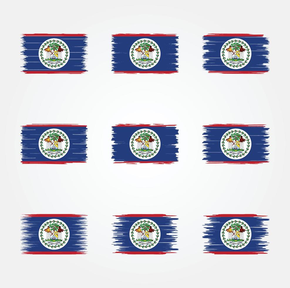 Belize Flag Brush. National Flag vector