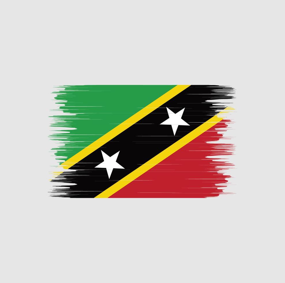 Saint Kitts and Nevis Flag Brush. National Flag vector