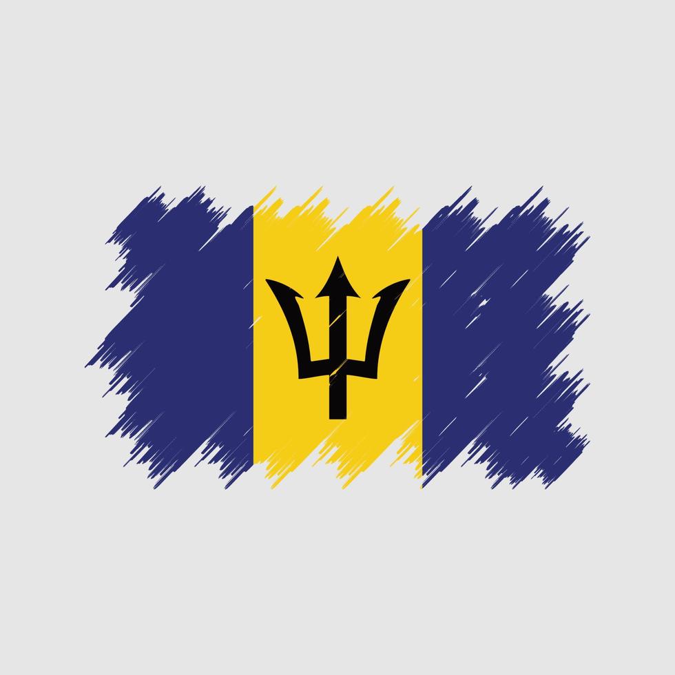 cepillo de bandera de barbados. bandera nacional vector