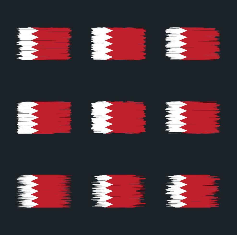 Bahrain Flag Brush. National Flag vector