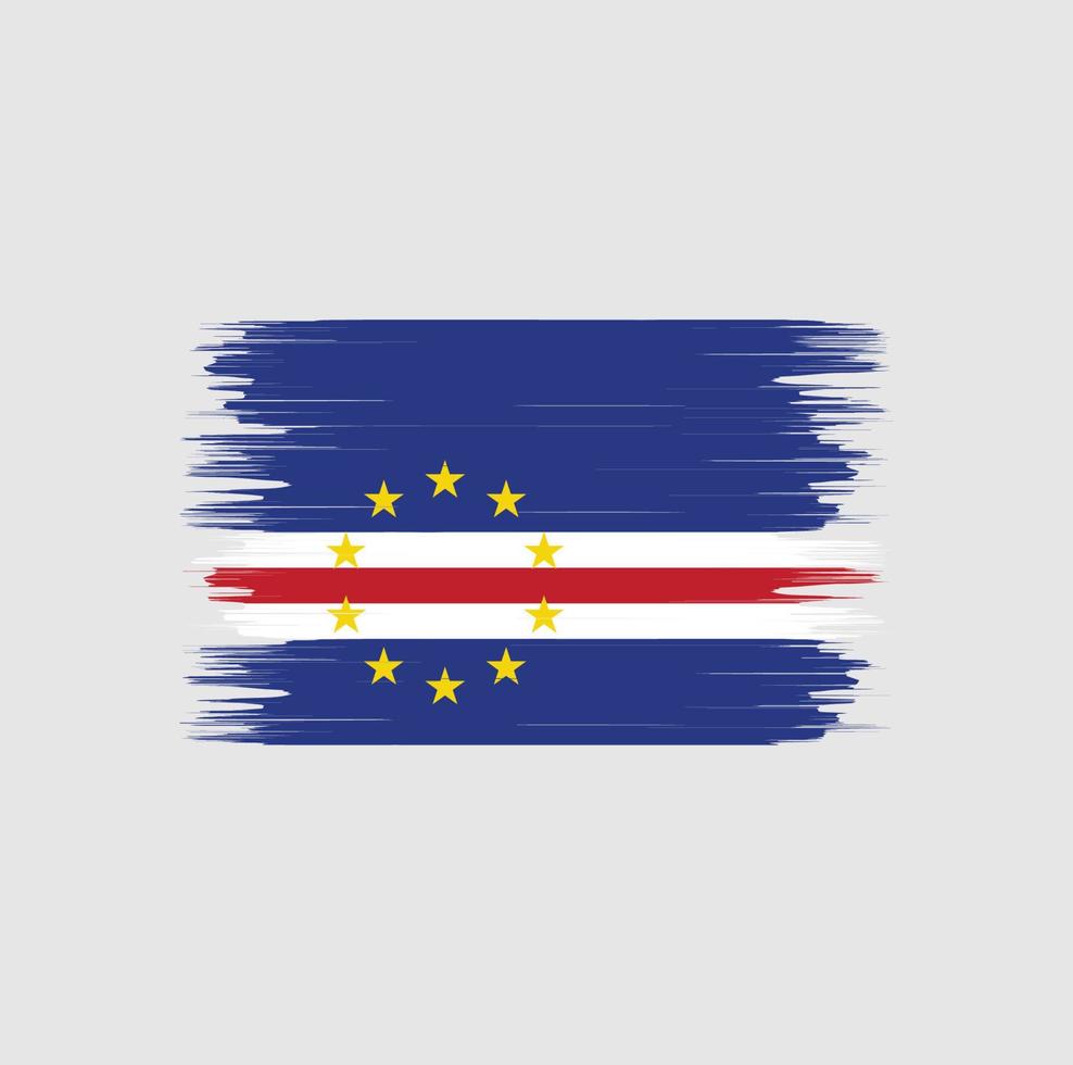 pincel de bandera de cabo verde. bandera nacional vector