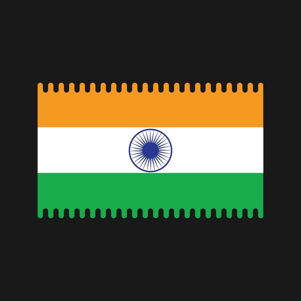 vector de la bandera india. bandera nacional