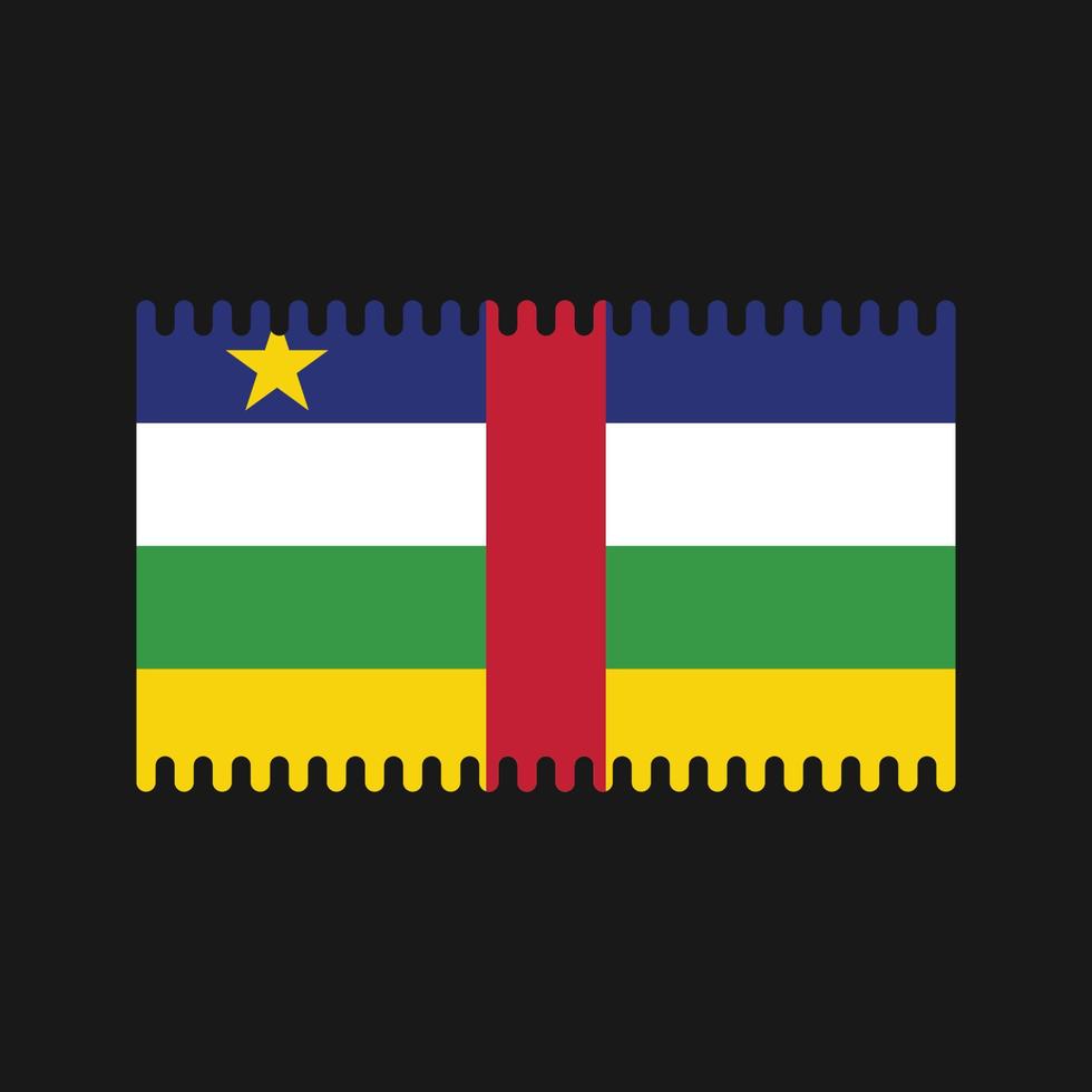 vector de bandera centroafricana. bandera nacional