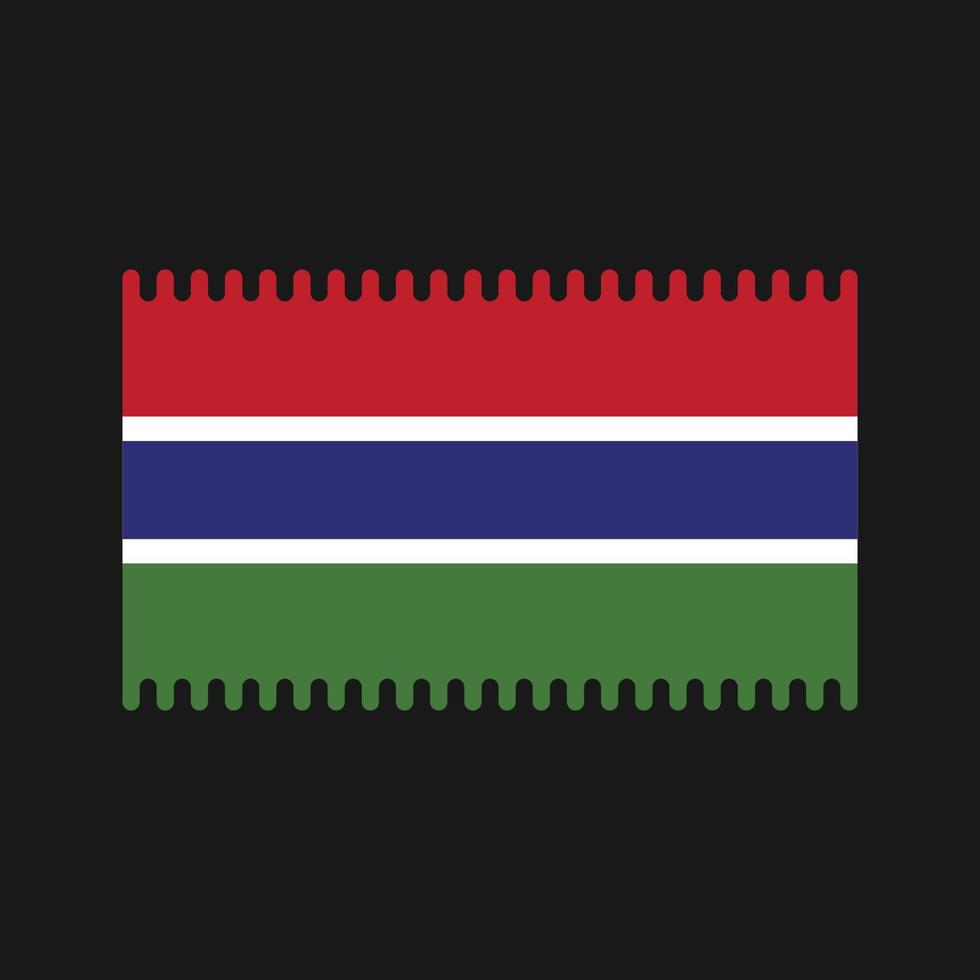 vector de bandera de gambia. bandera nacional