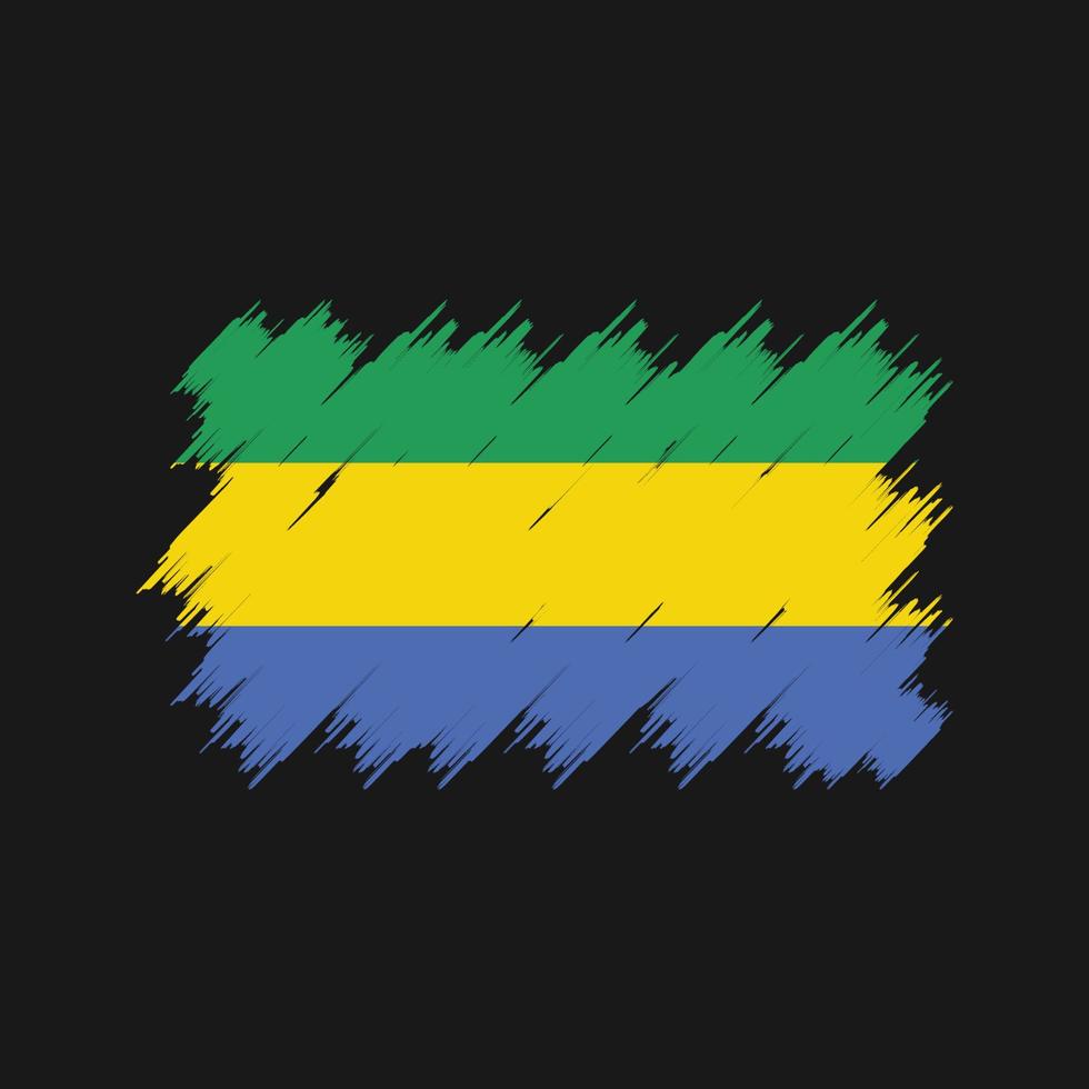 Gabon Flag Brush. National Flag vector