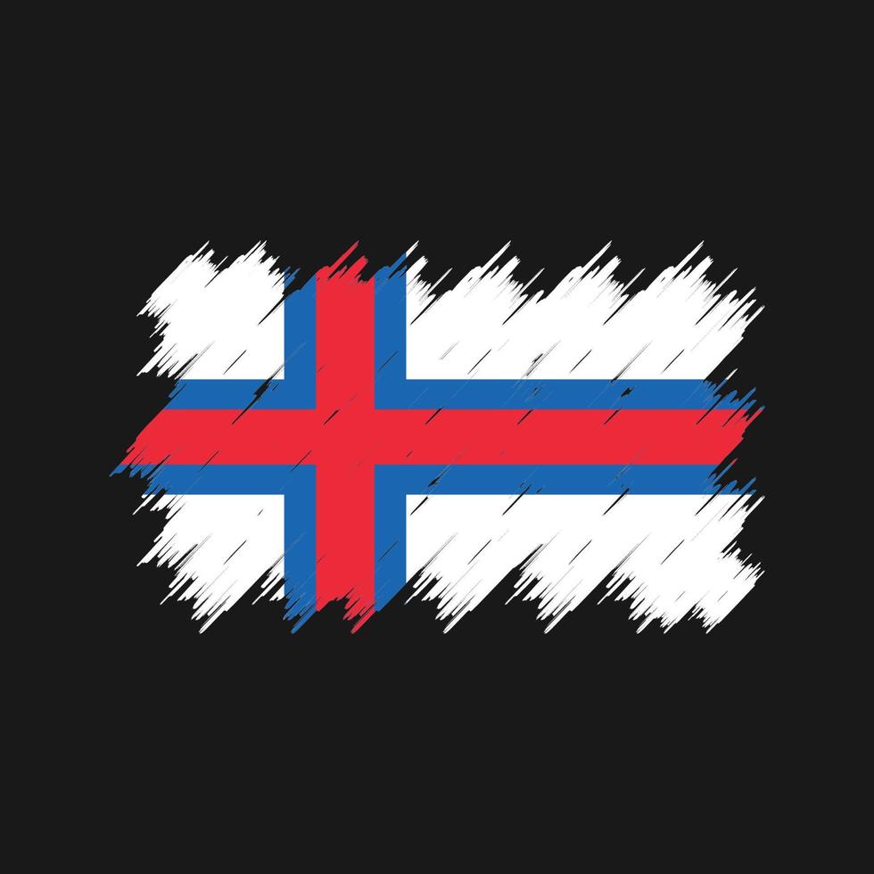 Faroe Islands Flag Brush. National Flag vector