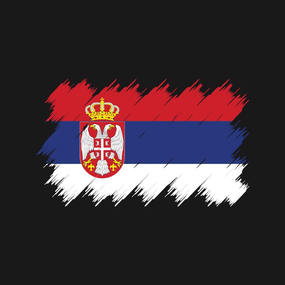 Serbia Flag Brush. National Flag vector