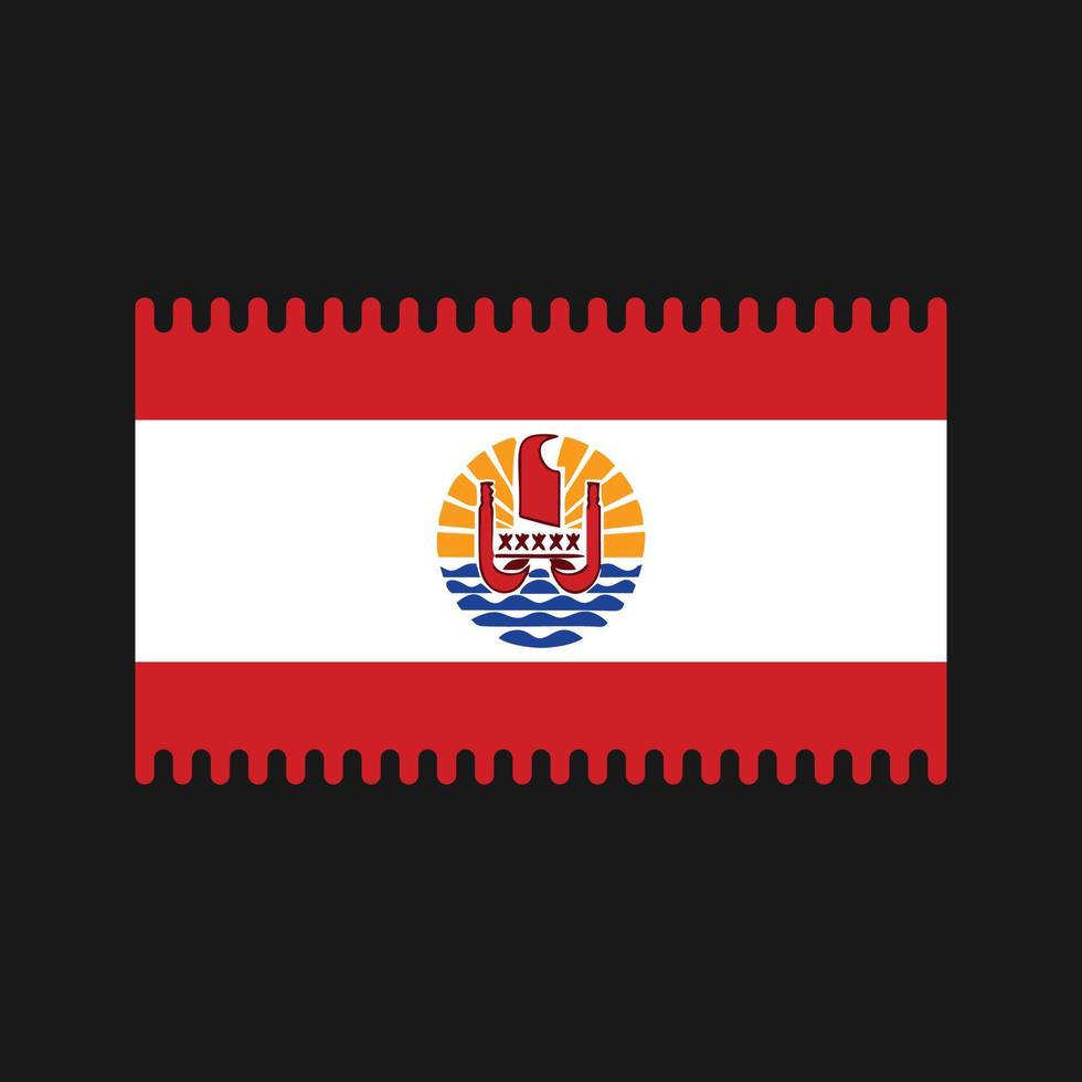 vector de bandera de polinesia francesa. bandera nacional