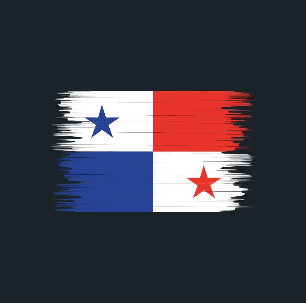 Panama Flag Brush. National Flag vector
