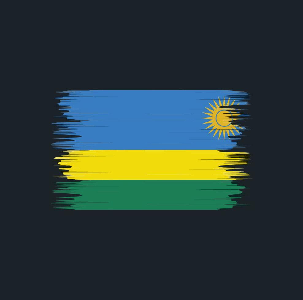 Rwanda Flag Brush. National Flag vector