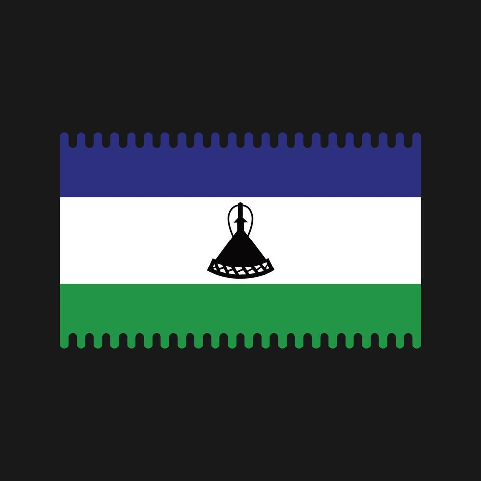 Lesotho Flag Vector. National Flag vector