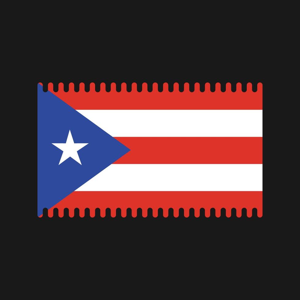 vector de la bandera de puerto rico. bandera nacional