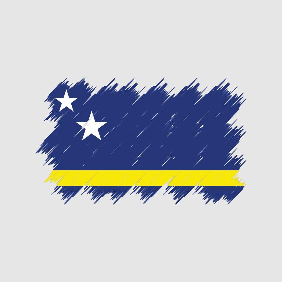 cepillo de bandera de curazao. bandera nacional vector