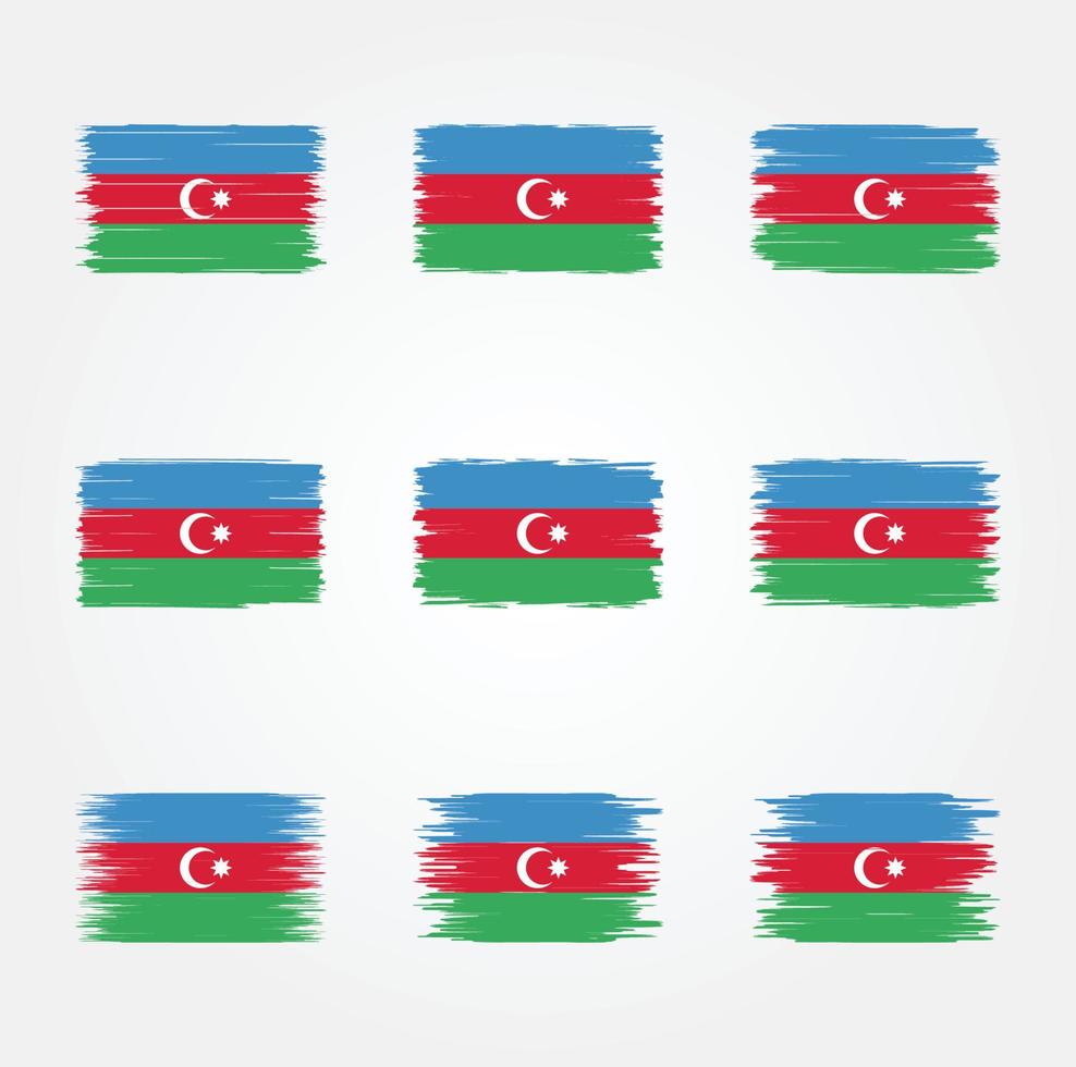 Azerbaijan Flag Brush. National Flag vector