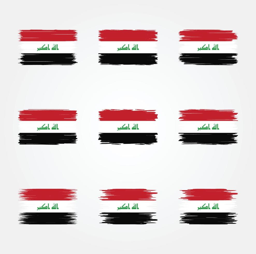 Iraq Flag Brush. National Flag vector