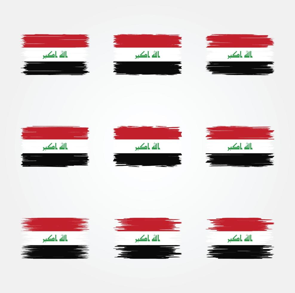 cepillo de la bandera de irak. bandera nacional vector