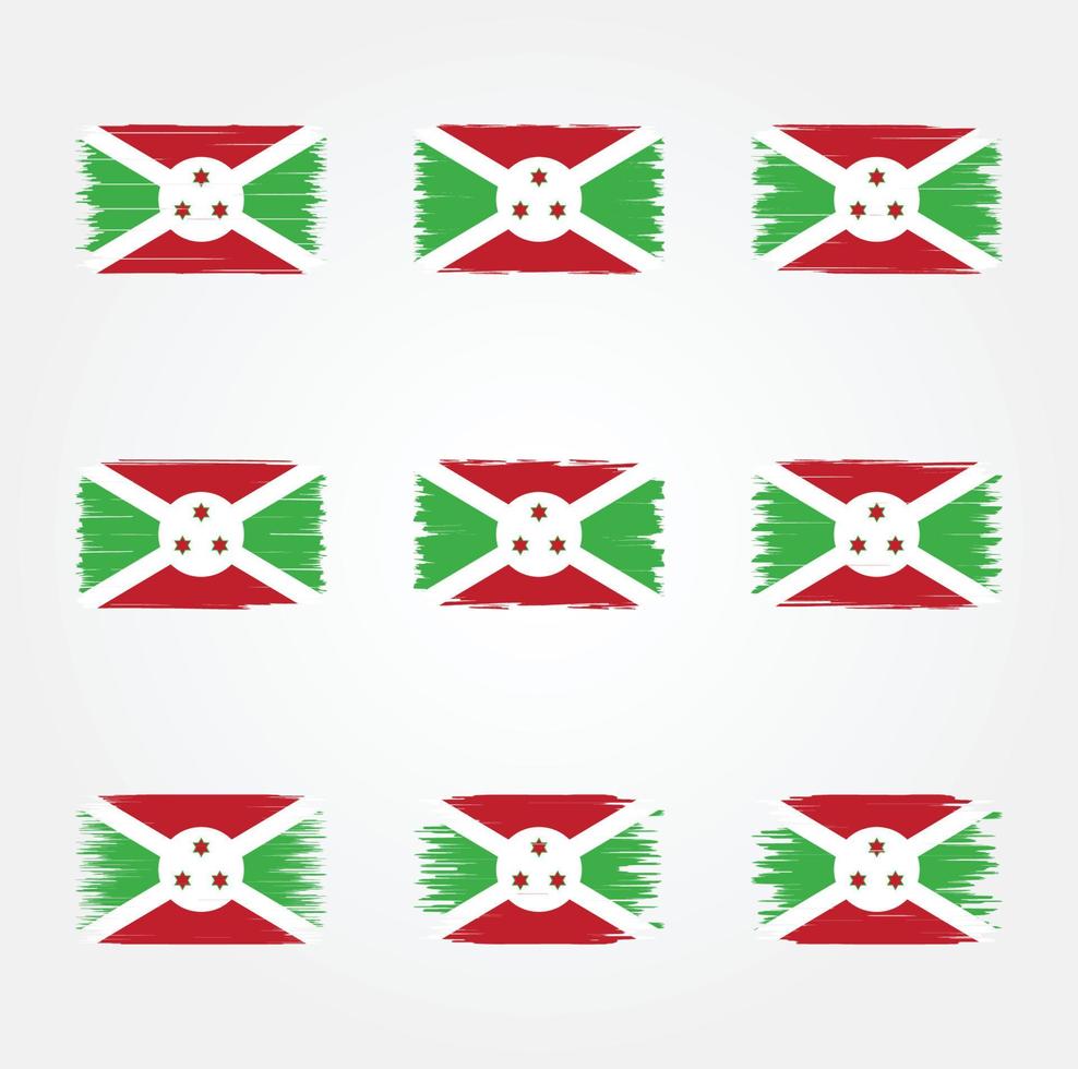 Burundi Flag Brush. National Flag vector