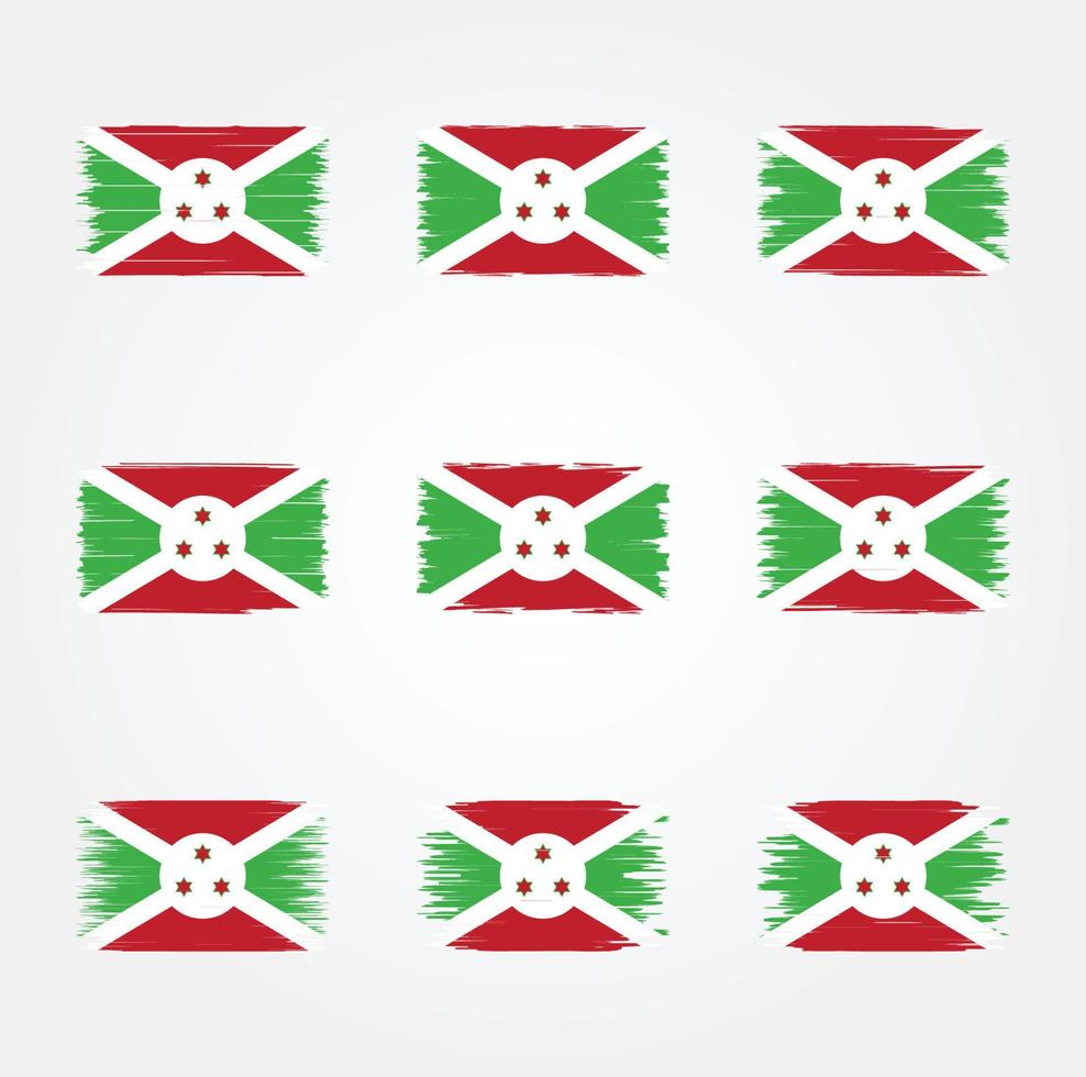 cepillo de la bandera de burundi. bandera nacional vector