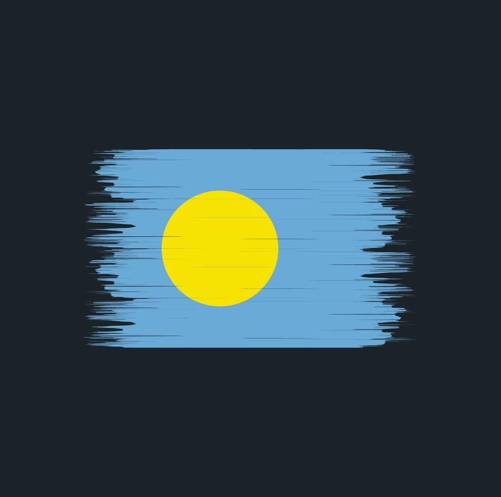 Palau Flag Brush. National Flag vector