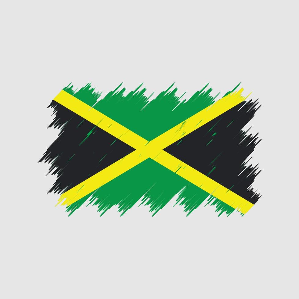 cepillo de bandera jamaica. bandera nacional vector