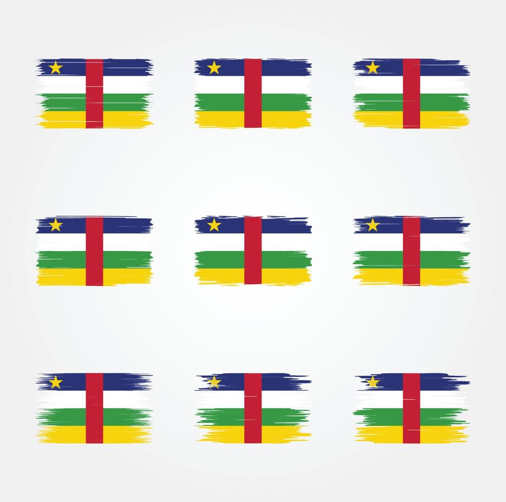 pincel de bandera centroafricana. bandera nacional vector