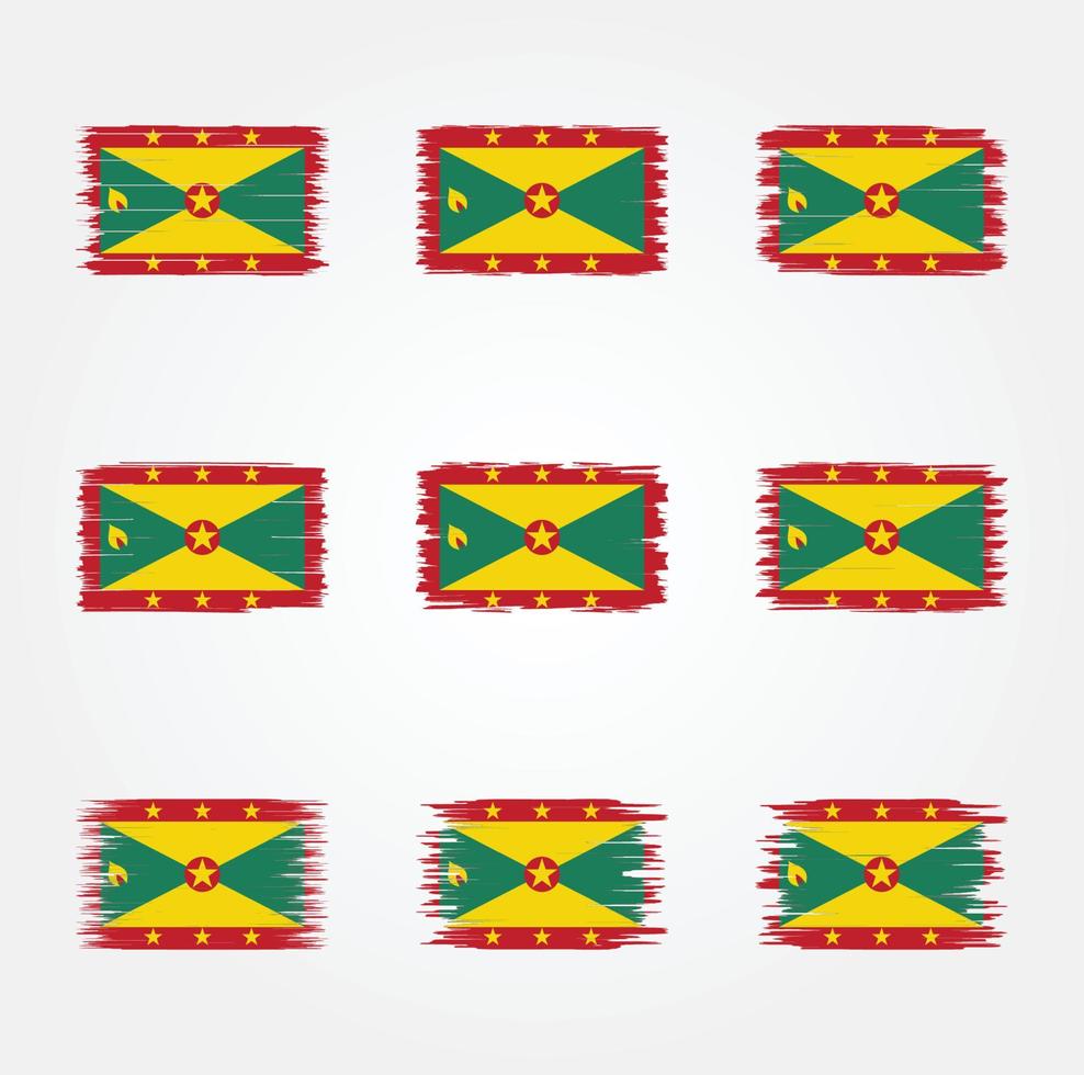 Grenada Flag Brush. National Flag vector