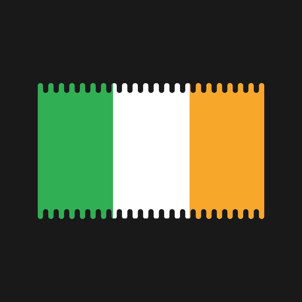 vector de la bandera de irlanda. bandera nacional