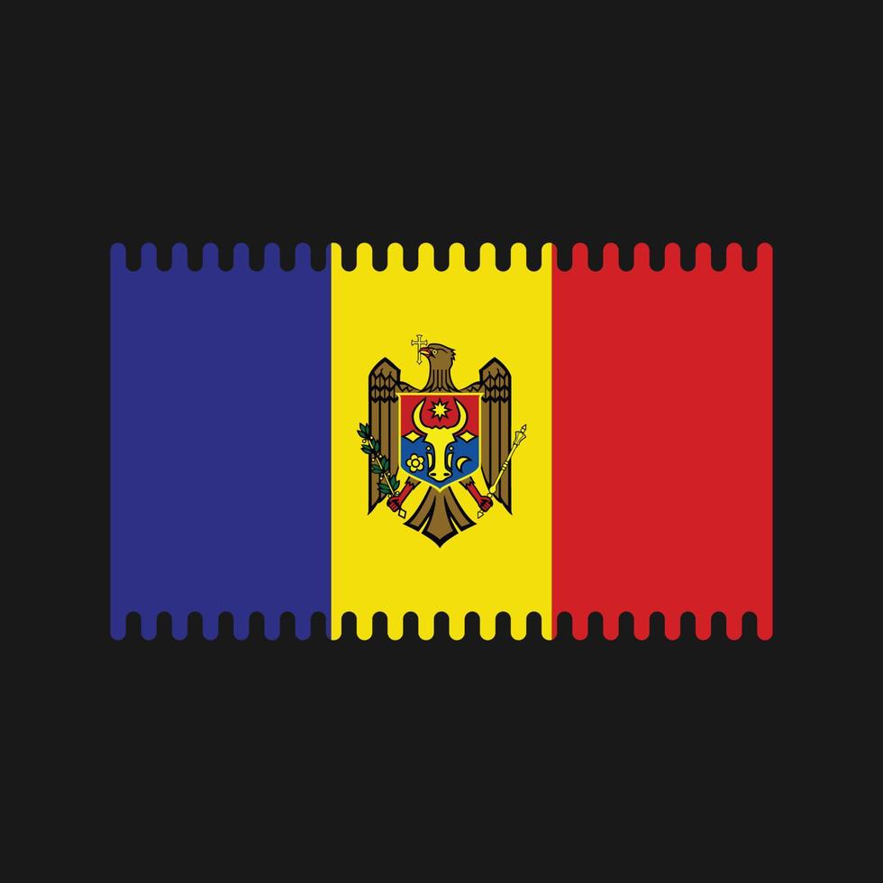 vector de la bandera de Moldavia. bandera nacional