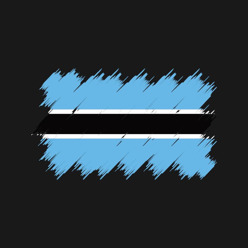 Botswana Flag Brush. National Flag vector