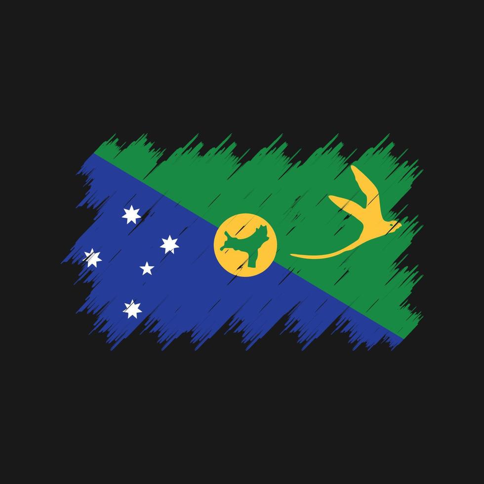 Christmas Islands Flag Brush. National Flag vector