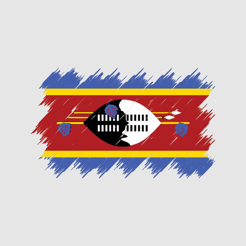 cepillo de bandera de swazilandia. bandera nacional vector