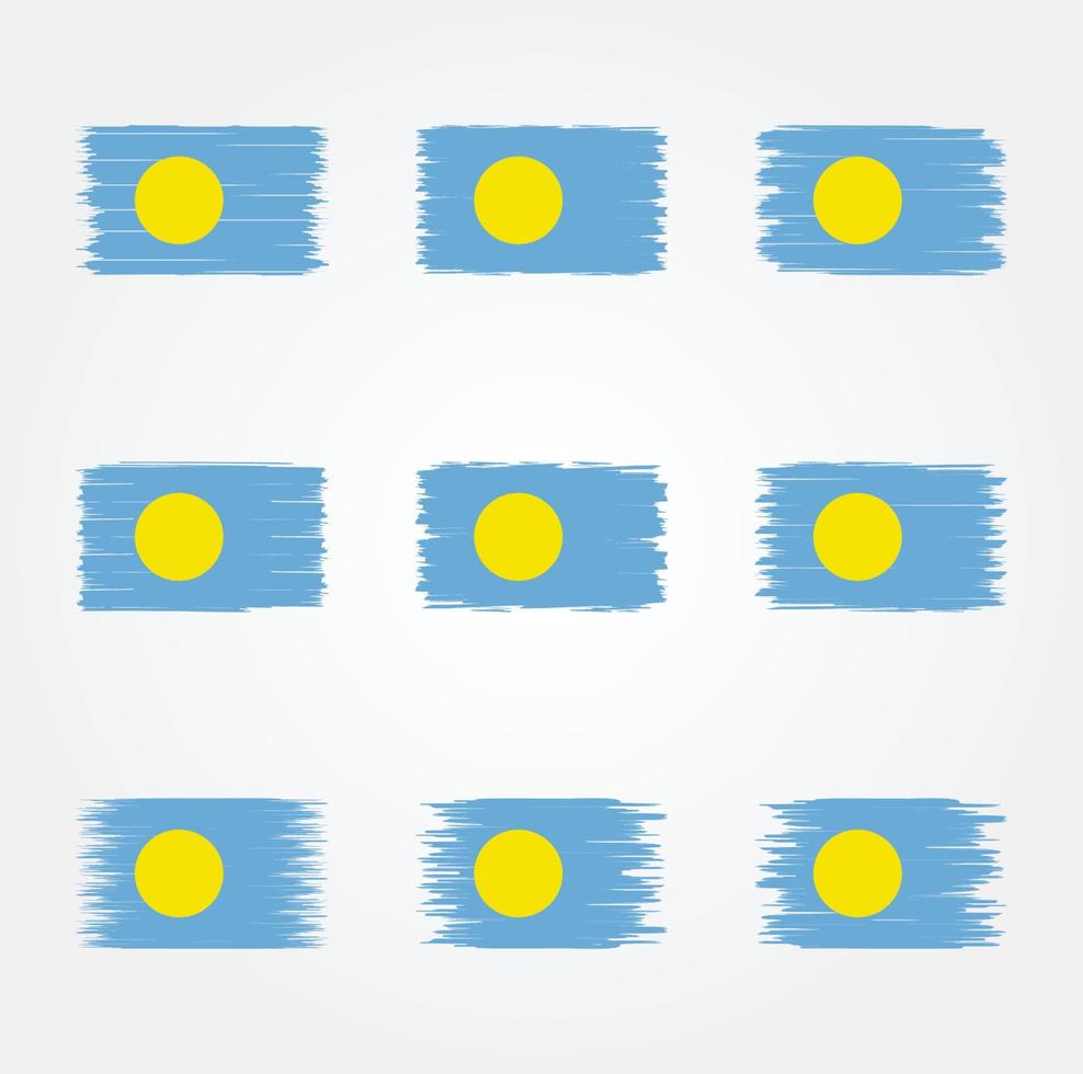 Palau Flag Brush. National Flag vector