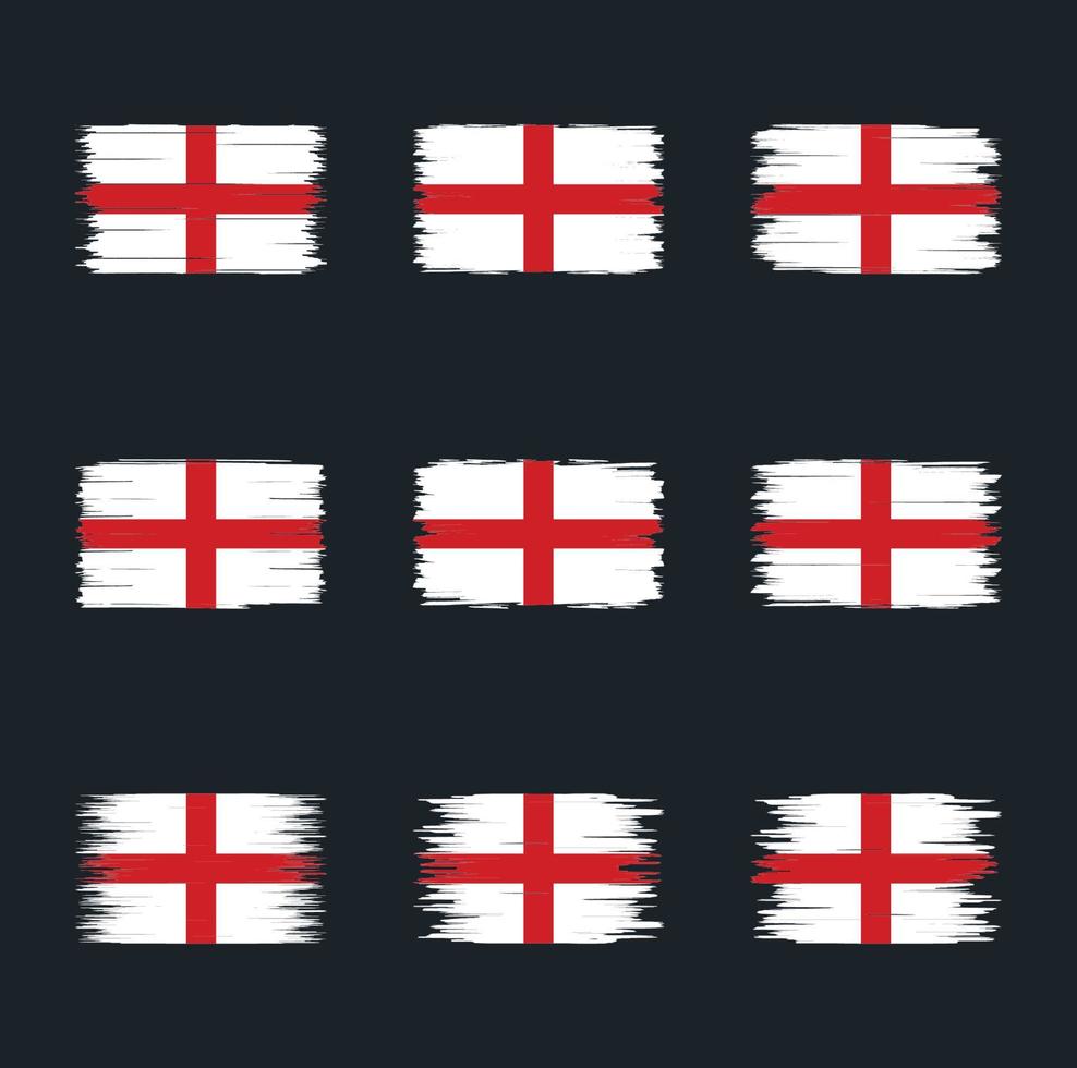 cepillo de bandera de inglaterra. bandera nacional vector