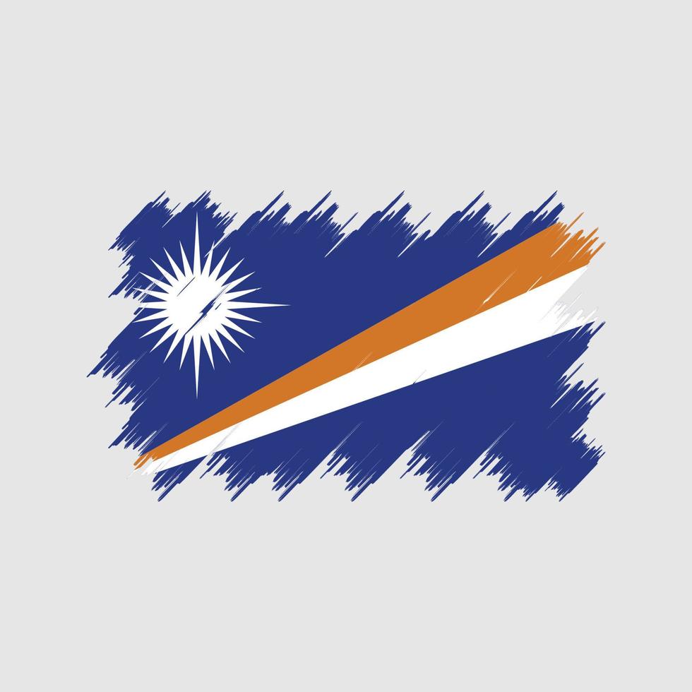 pincel de bandera de las islas marshall. bandera nacional vector