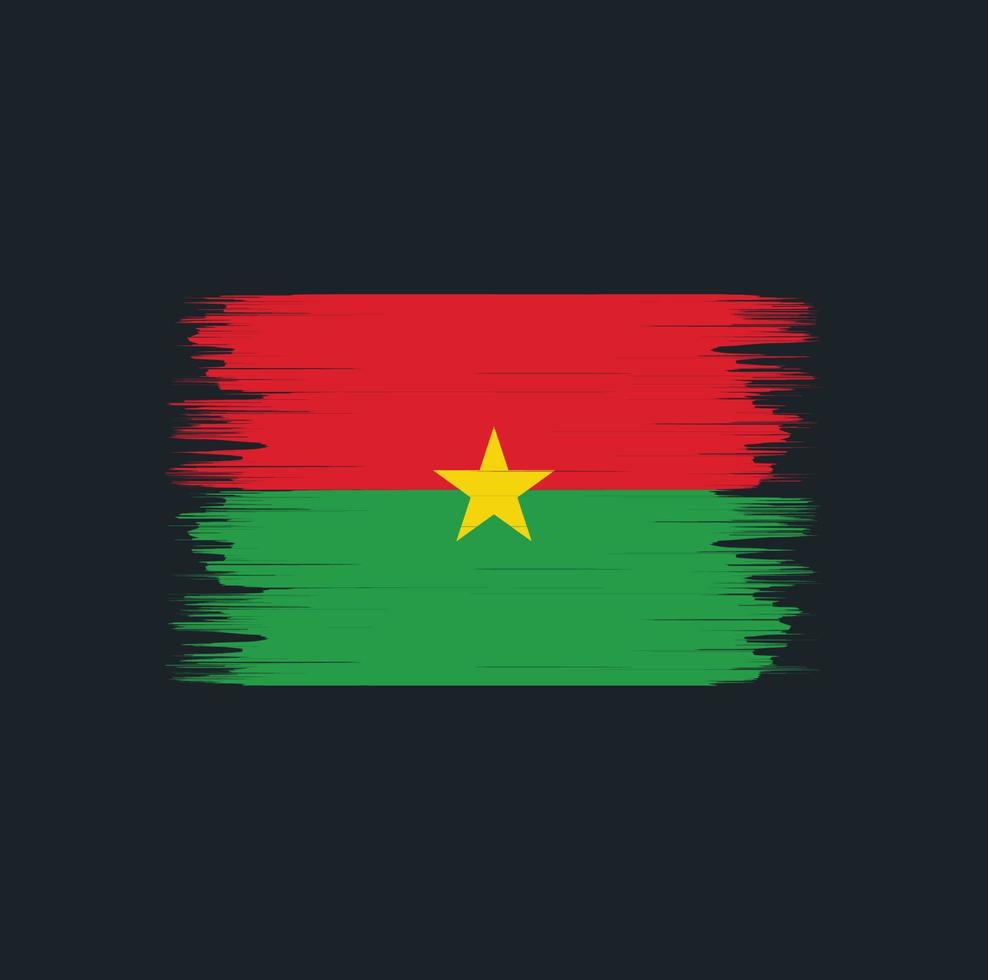 Burkina Faso Flag Brush. National Flag vector