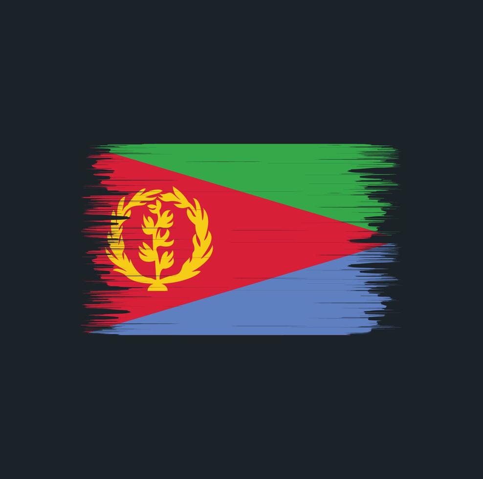 Eritrea Flag Brush. National Flag vector
