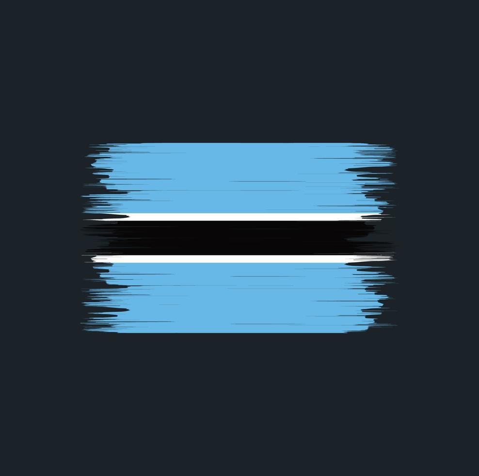 Botswana Flag Brush. National Flag vector