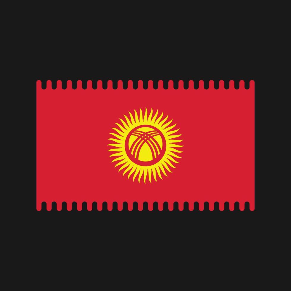 Kyrgyzstan Flag Vector. National Flag vector