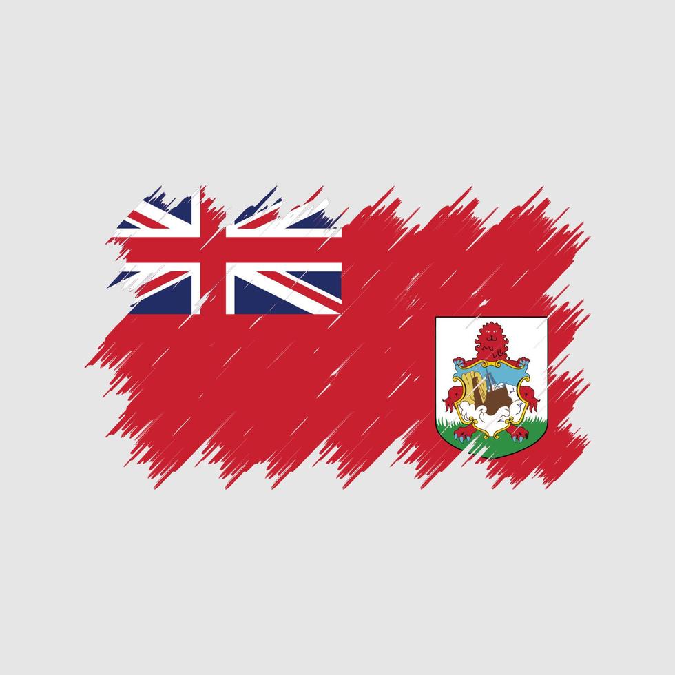 cepillo de bandera de Bermudas. bandera nacional vector